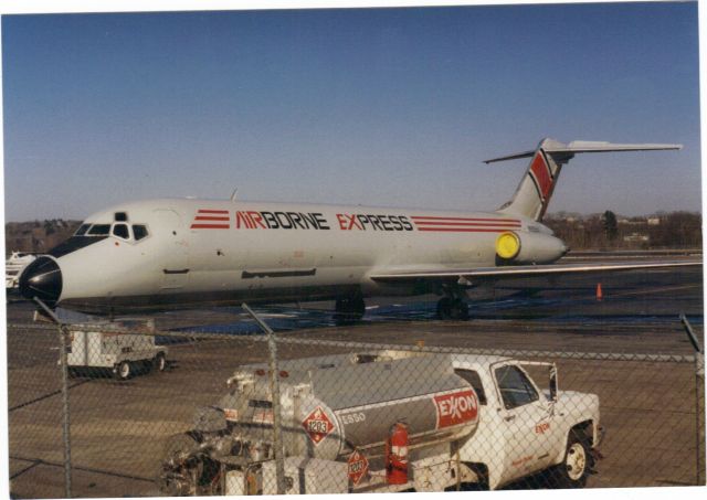 McDonnell Douglas DC-9-40 (UNKNOWN) - Airborne Express on the ramp in March 1998.