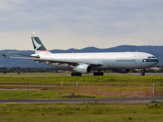Airbus A330-300 (B-LAJ) - On taxi-way heading for take off on runway 05, for flight home to Hong Kong via Melbourne. Thursday 12th July 2012.