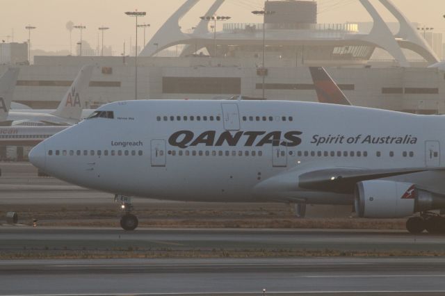 Boeing 747-400 (VH-OEH) - HOLD SHORT AT TAXYWAY AFTER ARRIVAL