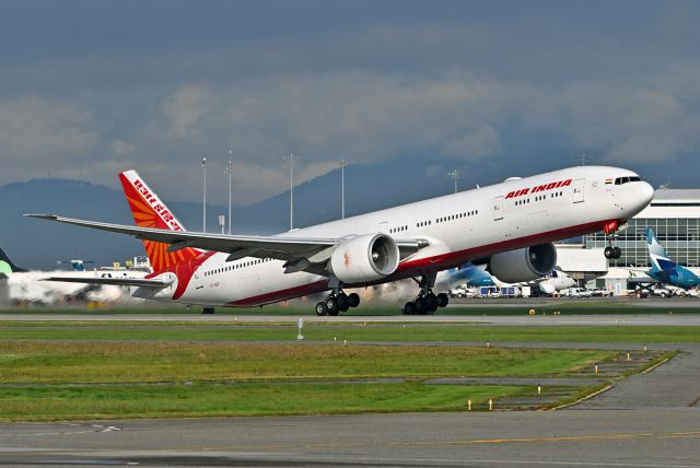 BOEING 777-300 (VT-AEP) - Not in full Air India livery. Window frames not painted.