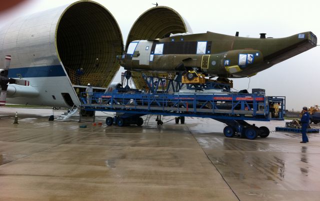 N941NA — - Boeing built V-22 fuselage being loaded into Guppy going to Bell for engines wings and tail.