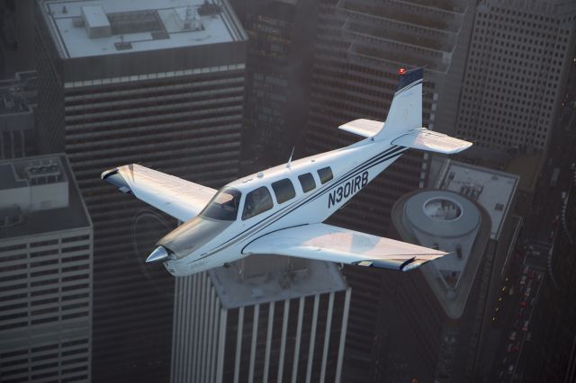 Beechcraft Bonanza (36) (N301RB) - Evening Air to Air over San Francisco 2/19/2015