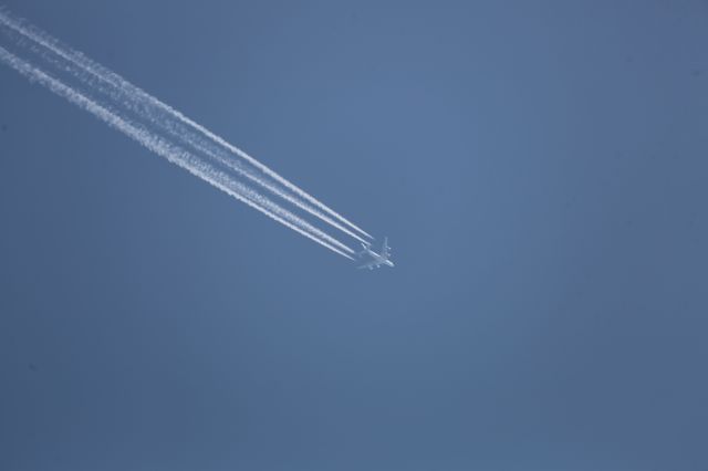 Airbus A380-800 (HL7621) - 23 April 2015: KAL A380 (HL7621). Overflying above Hakodate city,Hokkaido,Japan. Flied from LAX to ICN