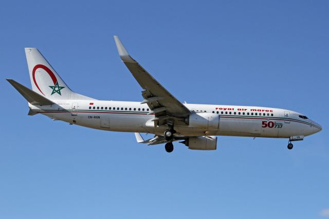 Boeing 737-800 (CN-RGN) - Sticker "50th Boeing 737" 