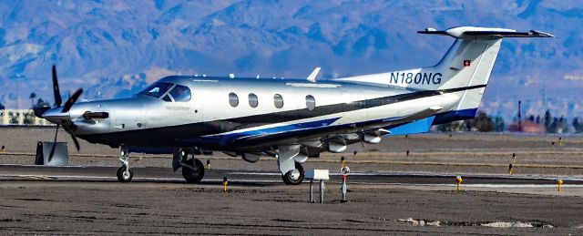 Pilatus PC-12 (N180NG) - N180NG 2018 Pilatus PC-12/47E NG s/n 1800 -North Las Vegas Airport  KVGT, VGTbr /Photo: Tomás Del Corobr /February 5, 2022 