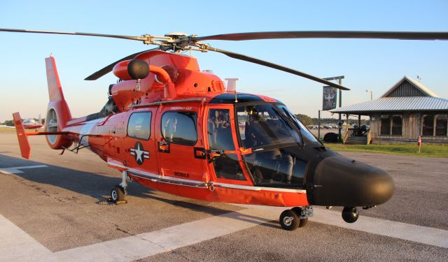 USCG6603 — - An Aerospatiale MH-65D Dauphin on the Gulf Air Center ramp at Jack Edwards National Airport, Gulf Shores, AL - March 19, 2019.