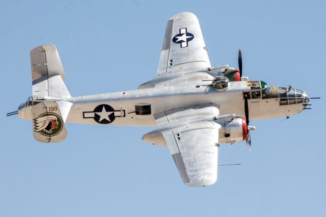 North American TB-25 Mitchell (N9117Z) - 1944 B-25J-20-NC, SN 44-29199, "In the Mood"br /One of the first two B-25s to launch off an aircraft carrier since World War II, launching off the USS Ranger on April 18, 1992. She also launched off the USS Carl Vinson twice in 1995.