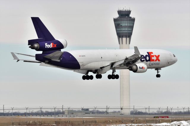 Boeing MD-11 (N601FE) - 5-R on 02-11-21. MD-11 Ship #1 on short final.