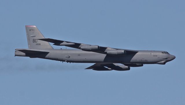 Boeing B-52 Stratofortress (60-0035) - This Buff rolled off the assembly line over 55 years ago, simply breathtaking to see it still flying, let alone in active military service! This Stratofortress was performing a flyover for a reunion of Vietnam POWs, other flyovers included a T-37, T-38, A-1 Skyraider, O-2, and TA-4 Skyhawk. 8/17/2018 