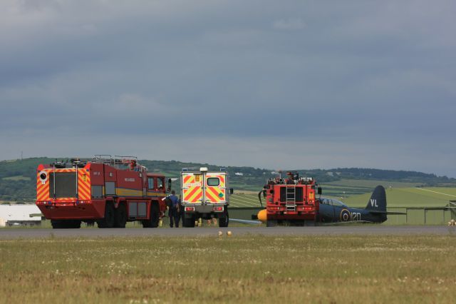 G-RNHF — - Wheels-up landing after declaring PAN at Culdrose Air Day 2014
