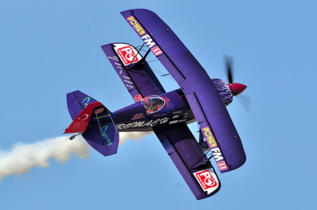 — — - This beauty aerobaticaircraft which name is Purple Violet performing by Pilot Ali Ismet Ozturk at Sivrihisihar Air Show 2019; Sivrihisar General Aviaton Center Eskisehir, Turkey 