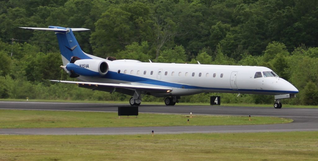 Embraer ERJ-145 (N15VA) - A Victory Air Embraer EMB-145LR just after touchdown on Runway 22 at Boswell Field, Talladega Municipal Airport, AL - April 25, 2019.