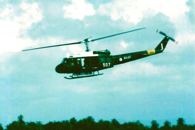 Bell UH-1V Iroquois (A2507) - Bell Iroquios UH-1H A2-507 RAAF Butterworth mid 1970s.