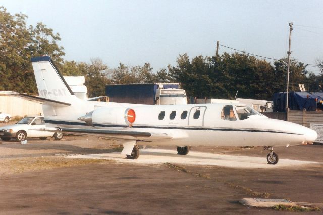 Cessna Citation 1SP (VP-CAT) - Seen here in Oct-97.br /br /Reregistered EC-LPP in Jan-12.