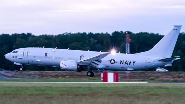 16-9348 — - A P-8 from the VP-40 Fighting Marlins making one last touch and go at KPDX after sunset.