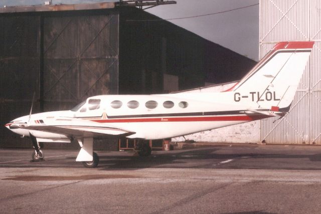 Cessna 421 (G-TLOL) - Seen here in Jan-85.br /br /Reregistered G-TREC 2-Jul-96.