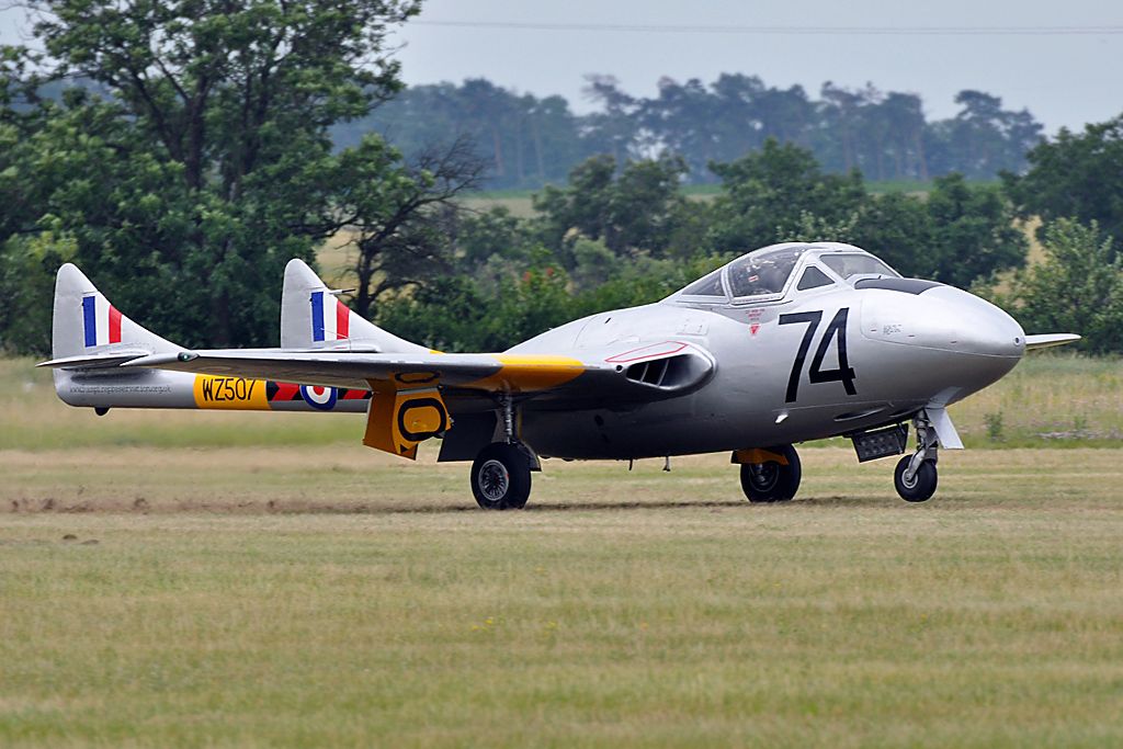 F+W EMMEN Vampire (G-VTII) - de Havilland Vampire T11 (DH 115) WZ507 - Vampire Preservation Group, Memorial Air Show 2009