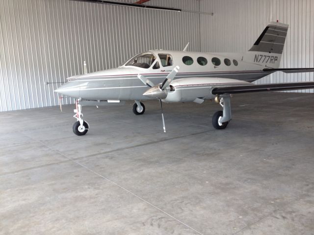 Cessna Chancellor (N777RP) - In its hanger