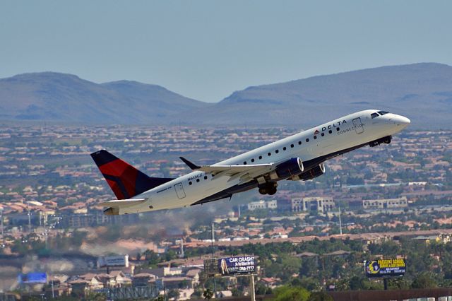 Embraer 170/175 (N613CZ) - DELTA Connection Embraer ERJ-175LR take off in Las Vegas 04/20/2017