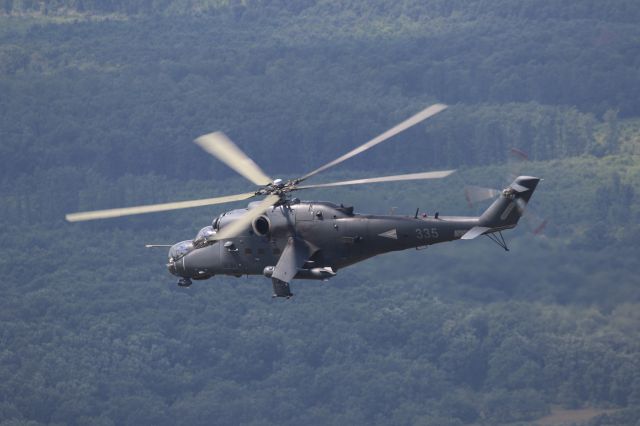 MIL Mi-25 (N335) - 20220621 During the EDA helicopter exercise FIREBLADE, Hungarian Mi-24s supported the COMAO helicopter package into the target area