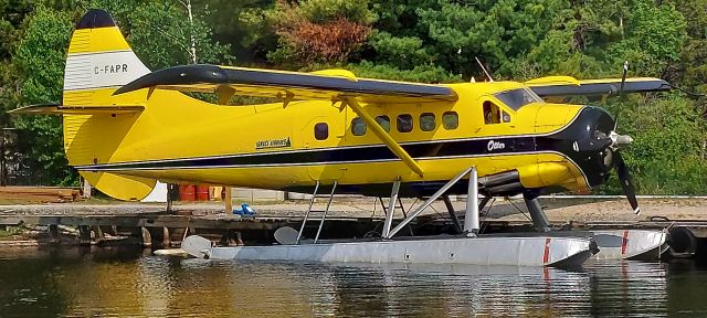 De Havilland Canada DHC-3 Otter (C-FAPR) - De Havilland Canada DHC-3 Otter C-FAPR with Ignace Airways at Ignace Seaplane CJD9 on Agimak Lake in Ignace, Ontario on 18 Jun 23. br /br /Construction number 31, she was one of the first Otters to be delivered to the Luftforsvaret (the Royal Norwegian Air Force) in 1954.  She deployed to the Antarctic from October 1958 until March 1959.  After service with the Luftforsvaret, she flew with the Norwegian regional airline Wideroes Flyveselskap A/S (as LN-LMM) from 1967.  She returned to Canada in 1978 and has flown with Ignace Airways – the seaplane charter service of Ignace Outposts – in Northwestern Ontario since 1988.   The R1340 “Wasp” radial engine sounds glorious and echoes for miles.