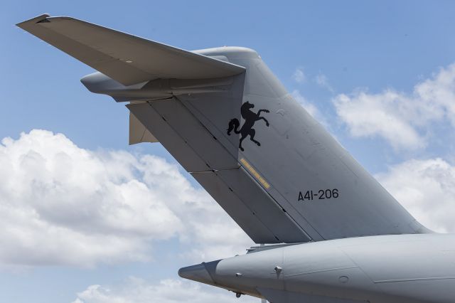 Boeing Globemaster III (A41206) - C17 Globe Master, tail with split rudder.