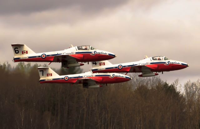 Canadair CL-41 Tutor (11-4058) - Taking off for there aerial demonstration in heavy overcast.