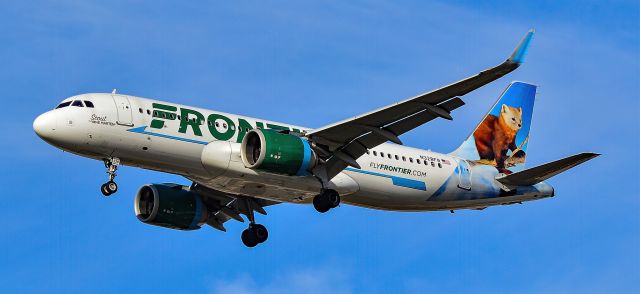 Airbus A320neo (N328FR) - N328FR Frontier Airlines Airbus A320-251NEO s/n 8118 "Scout the Pine Marten" - McCarran International Airport (KLAS)br /October 21, 2021br /Photo: TDelCoro br /(Harry Reid International Airport  (KLAS)