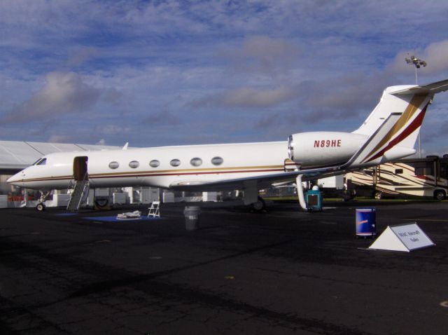 Gulfstream Aerospace Gulfstream V (N89HE) - At 2008 NBAA Static Display.