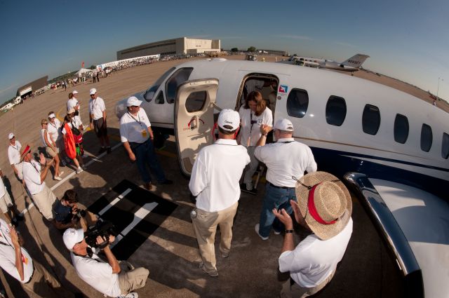 CSOA — - Cessna Special Olympics Airlift 2010 - http://flightaware.com/airlift/ - Airlift and Athletes arriving in Lincoln, Nebrasks on July 17, 2010.  Photos Courtesy Cessna Aircraft Company