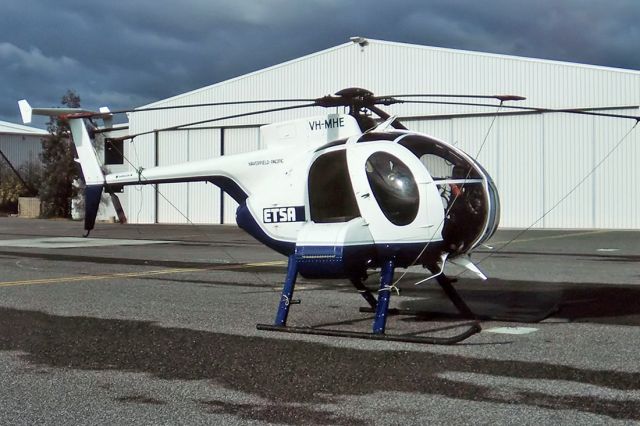 Bell JetRanger (VH-MHE) - ETSA - HUGHES 369D-500D - REG : VH-MHE (CN 116-0031D) - PARAFIELD ADELAIDE SA. AUSTRALIA - YPPF (7/6/1994) 35MM SLIDE CONVERSION USING A LIGHTBOX AND A NIKON L810 DIGITAL CAMERA IN THE MACRO MODE.