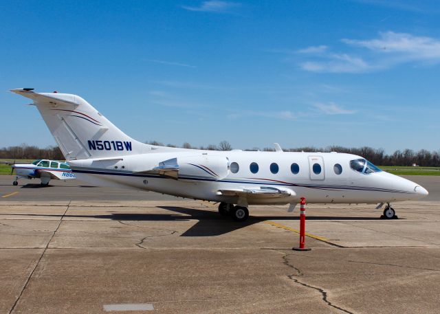 Beechcraft Beechjet (N501BW) - At Downtown Shreveport. 1997 Raytheon Aircraft Company 400A