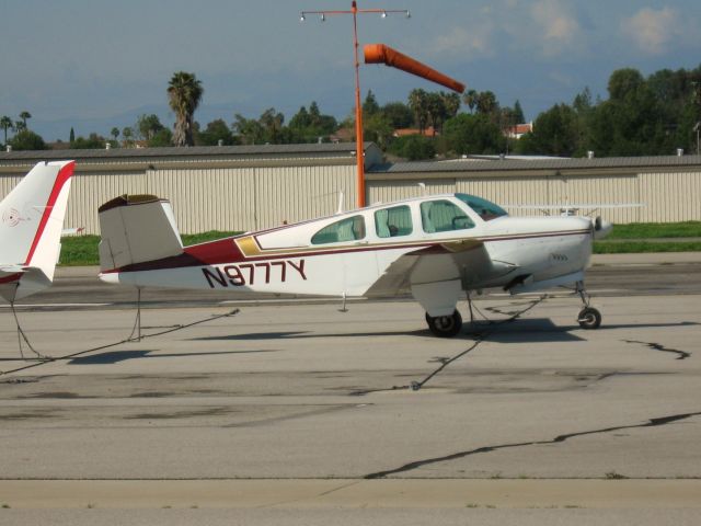 Beechcraft 35 Bonanza (N9777Y) - Parked at Fullerton
