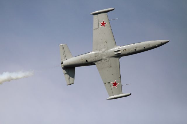 Aero L-39 Albatros (N139TB) - Demonstration flight of the "Belly Pass" at Selfridge ANGB.