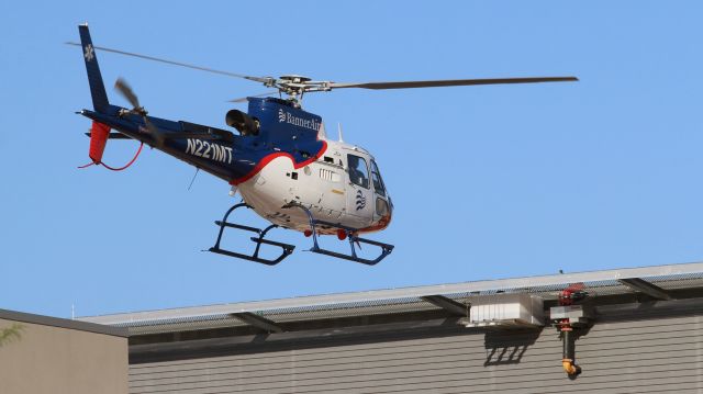 Eurocopter AS-350 AStar (N221MT) - In the Employee Parking lot on SW corner of Banner University Medical Center Phoenix. 