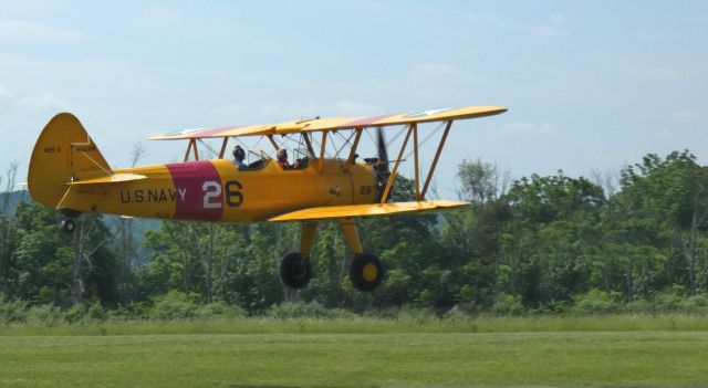 Boeing PT-17 Kaydet (N1626M) - Making a low pass is this 1943 Boeing PT-17 Kaydet A75N Biplane from the Spring of 2024.