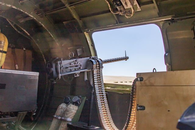 NL7227C — - Starboard side gunner station, Texas Raiders B-17G at Houston airshow April 14, 2019