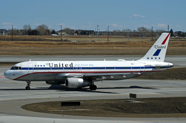 Airbus A320 (N475UA) - Apr 23 at YYC.