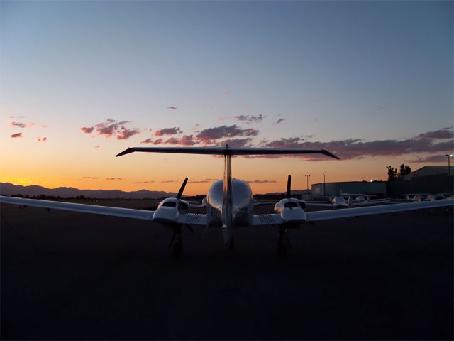 Diamond Twin Star (N455AM) - The best sun sets are at the airport