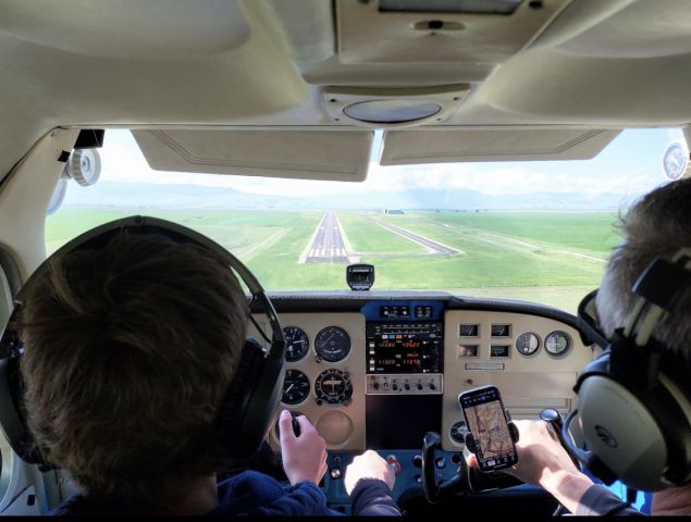 Cessna Skyhawk (N12738) - Landing a Cessna 172. First flight in the cockpit.