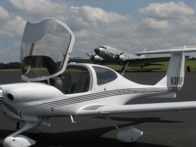 Diamond Star (N395JP) - Flying from Scottsdale AZ to Roanoke VA. Fuel stop in Shelbyville TN. In front of C47.