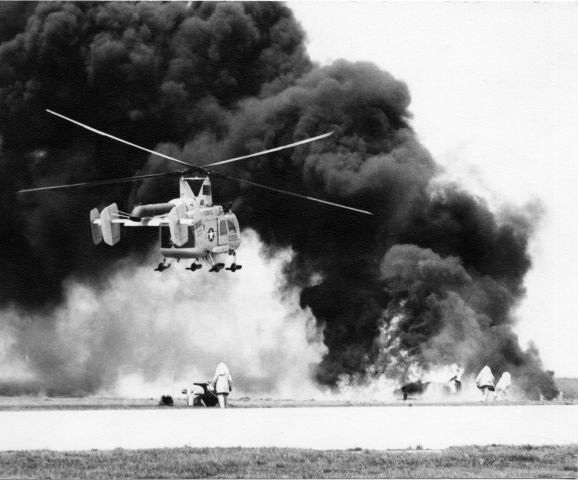 — — - Fire suppression exercise at MacDill AFB 1967.