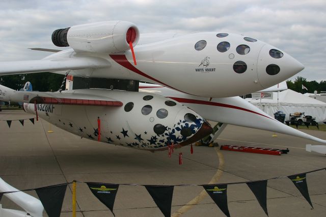 N318SL — - White Knight and Space Ship One at the EAA Fly In 7-30-2005. The forefront home built space flight.