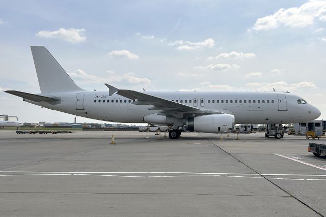 Airbus A320 (OY-JRS) - Parked on Stand 567 on 10-May-24 prior to returning to EKBI as BAW9250P following wet-lease operations for British Airways.