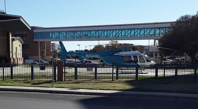 Bell 407 (N705MT) - On Pad at Shannon Hospital San Angelo, Texas