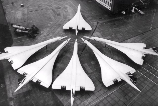 Aerospatiale Concorde — - From a YouTube collection "44 Interesting Historical Photos You Probably Havent Seen Before"br /br /January 1986 Heathrowbr /BA Concords