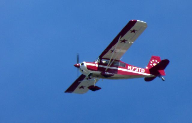 N73TD — - Shown here is a colorful 1973 Bellanca 7GCAA making a low pass off the coast of Monmouth NJ in the Spring of 2017.