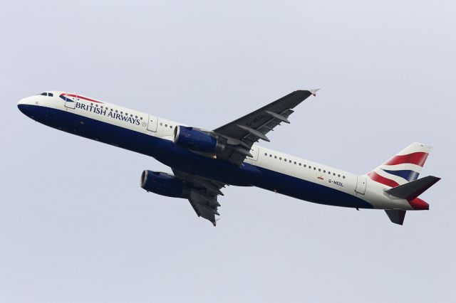 Airbus A321 (G-MEDL) - BAW1395 departs to LHR, one of around 10 return flights a day.