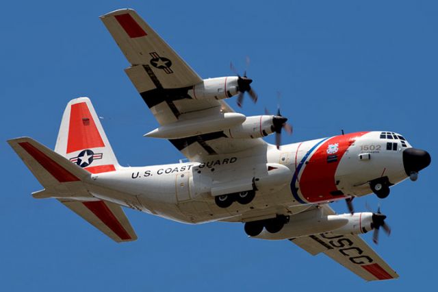 CG1502 — - 4/10/13: U. S. Coast Guard Lockheed HC-130H Hercules #CG-1502 from Coast Guard Air Station Clearwater on short final approach over Miami Lakes enroute to runway 9-left at Opa-locka Executive Airport, home of USCG Air Station Miami.