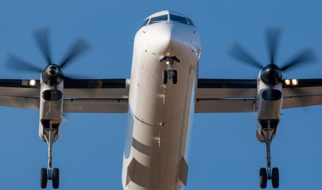 de Havilland Dash 8-400 (C-FHEN) - WEN3342 from CYEG lands on 17L.